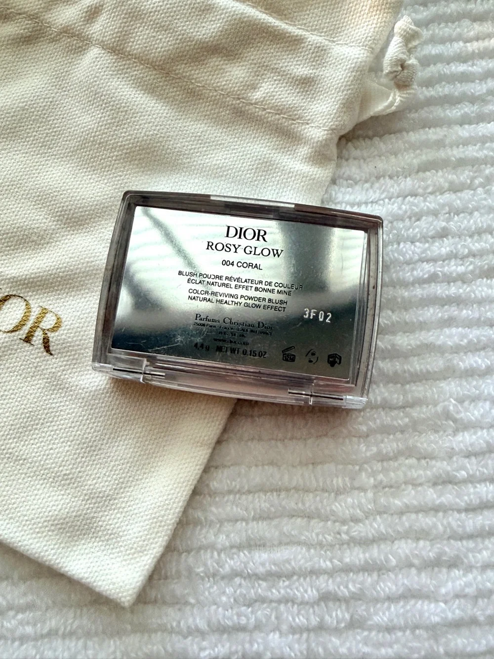 Dior Rosy Glow in shade 004 Coral BN (with flaw) + Dust Bag Discontinued Shade